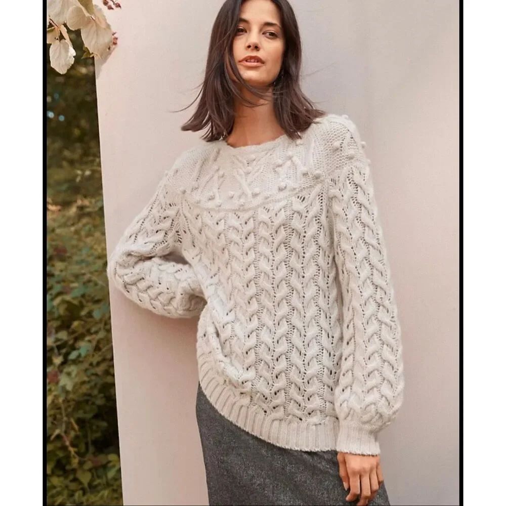 Metallic Pom Pom Sweater